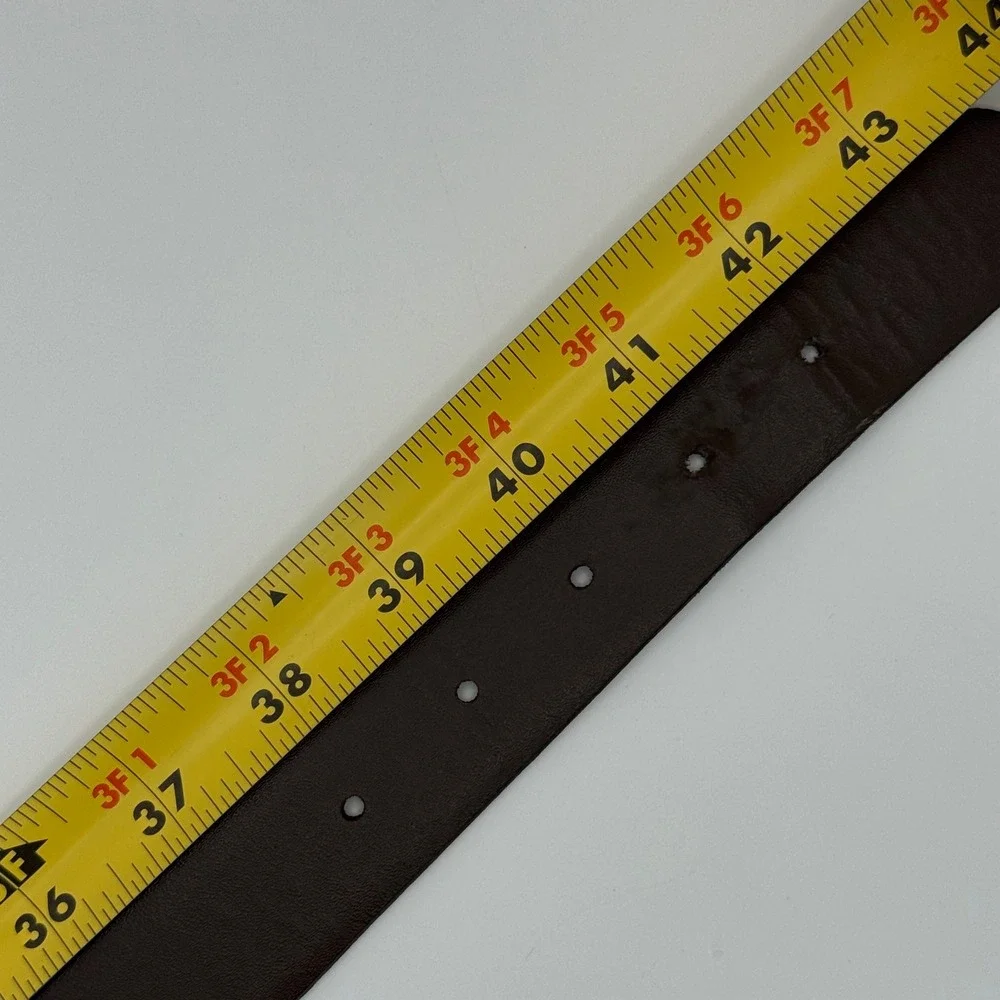 Pierre Cardin Reversible Leather Belt Black Brown Gold Buckle Made in Spain 43in